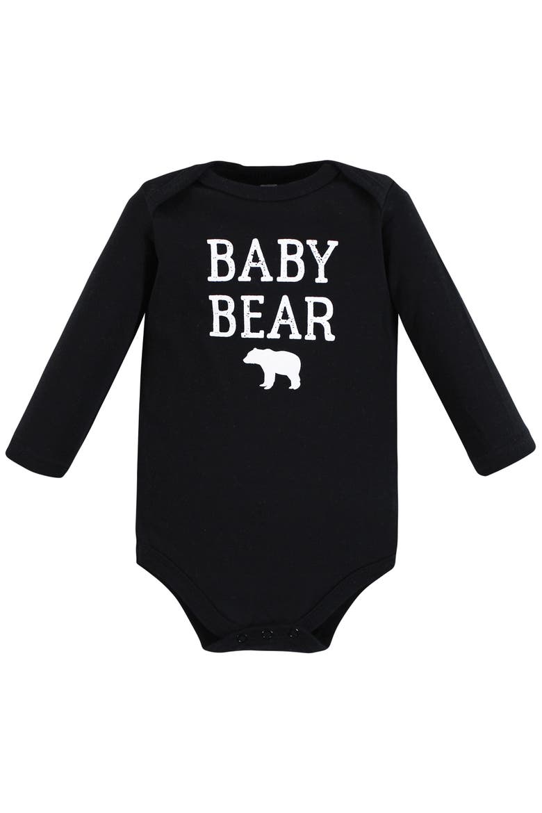 Long Sleeve Bodysuit, Pants and Shoe, Alternate, color, Buffalo Plaid Baby Bear