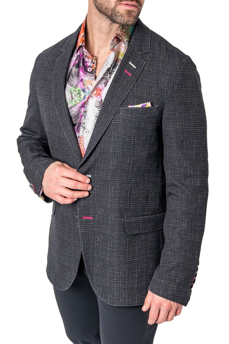 Unconstructed Squared Blazer, Alternate, color, BLACK