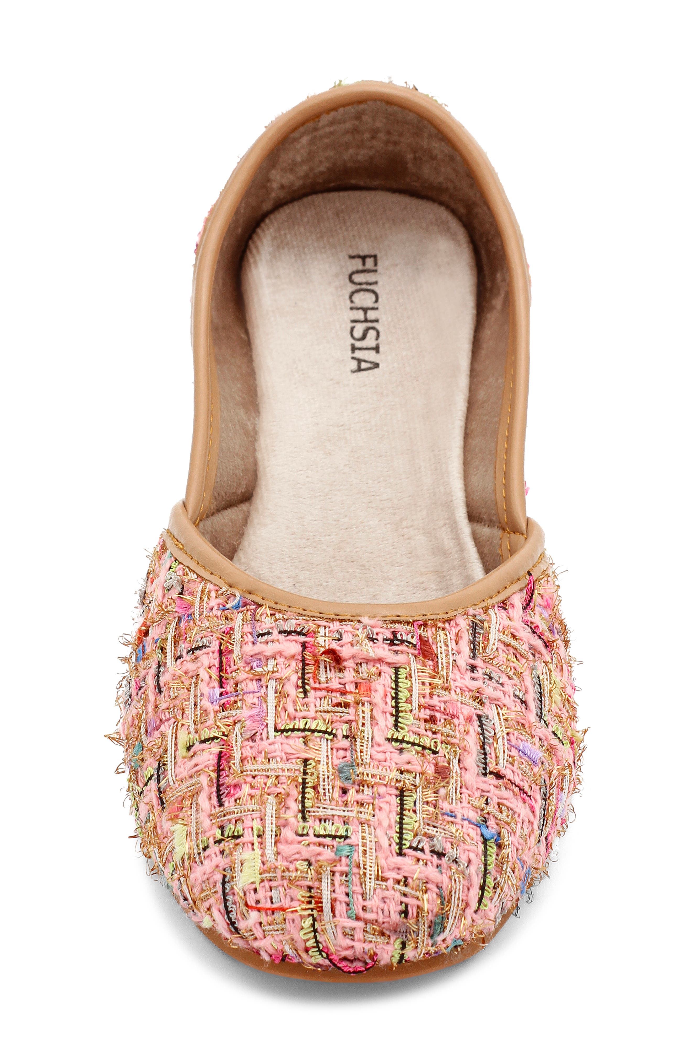 FUCHSIA Tweed Jutti Flat, Alternate, color, 