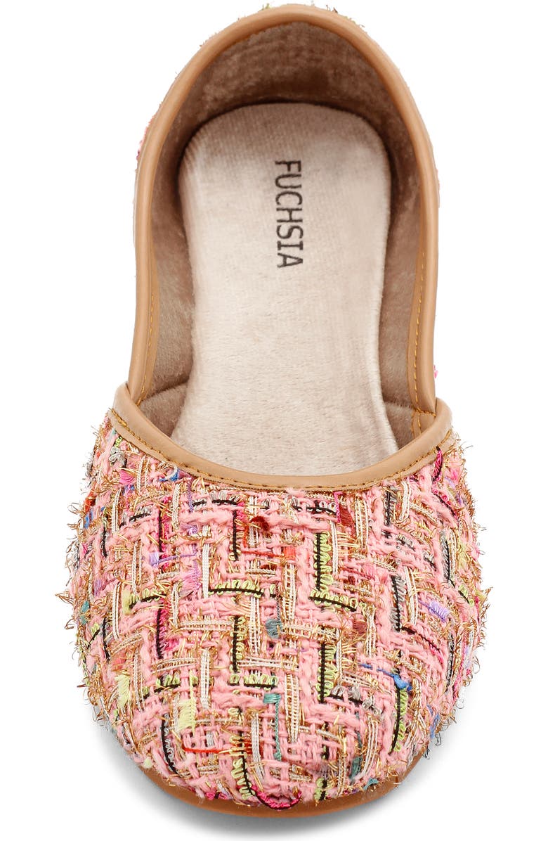 FUCHSIA Tweed Jutti Flat, Alternate, color,