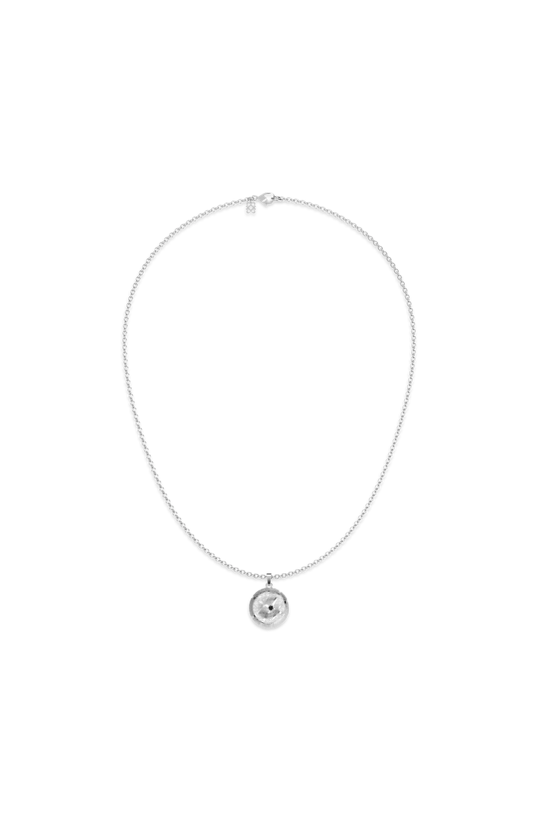 PASCAL The Basketball Crooked Ball Diamond Necklace, Alternate, color, Silver / Black Diamond