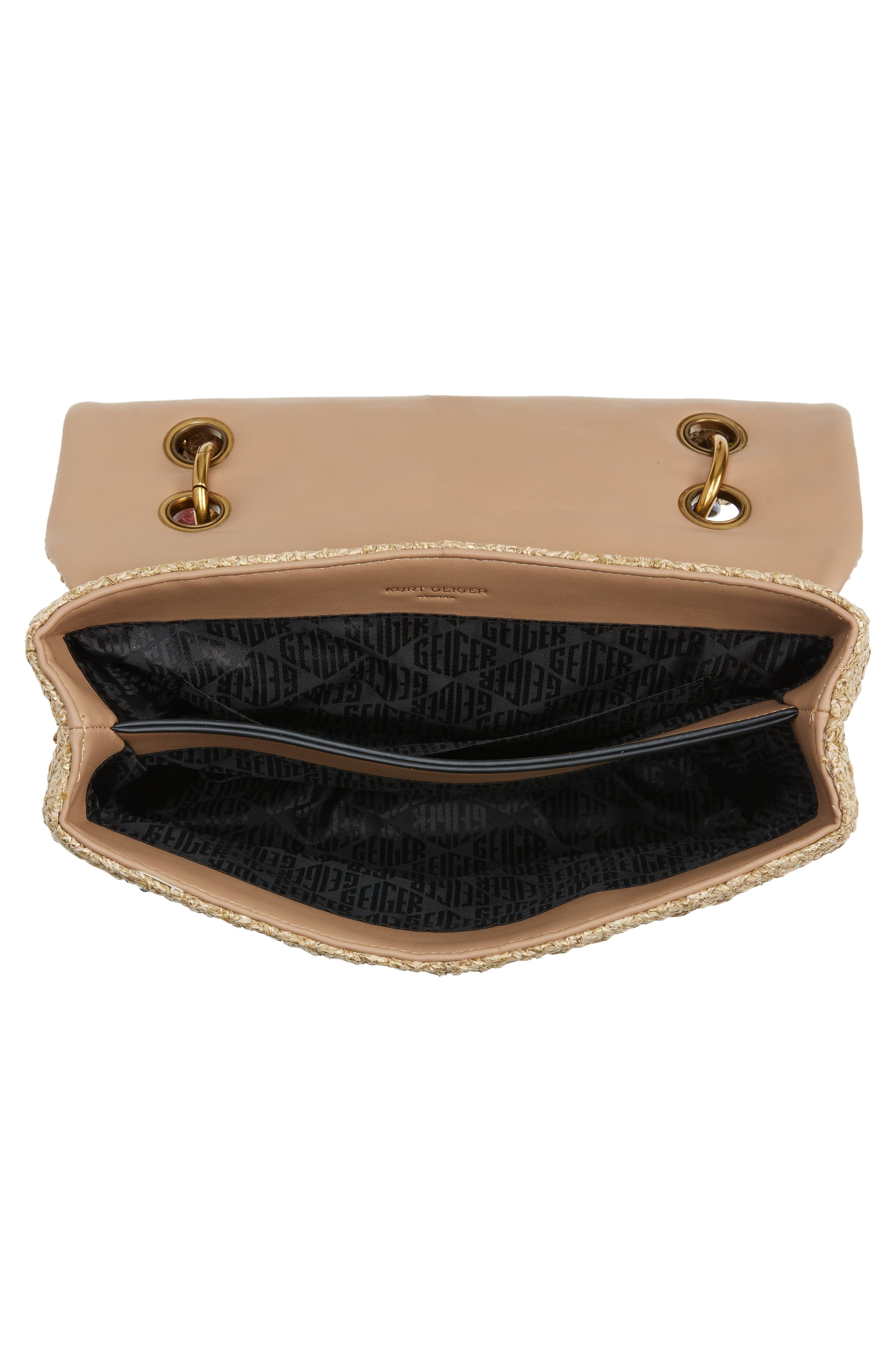 Kurt Geiger London Kensington Raffia Crossbody Bag, Alternate, color, 