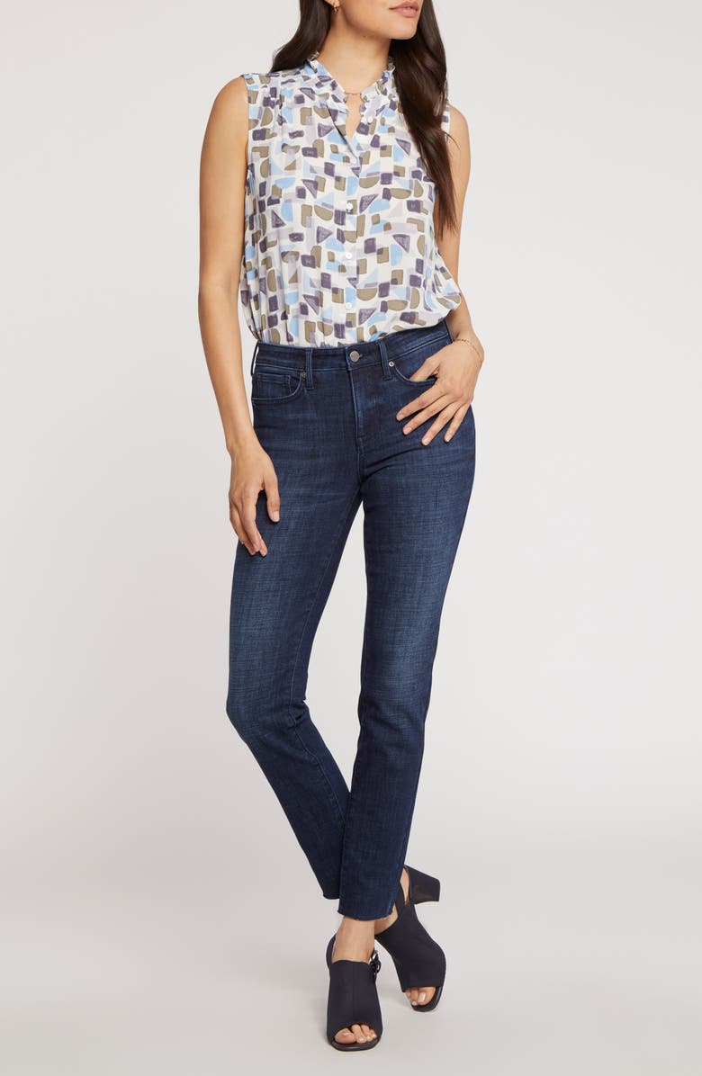 NYDJ Alina Fray Hem Ankle Skinny Jeans, Alternate, color, 