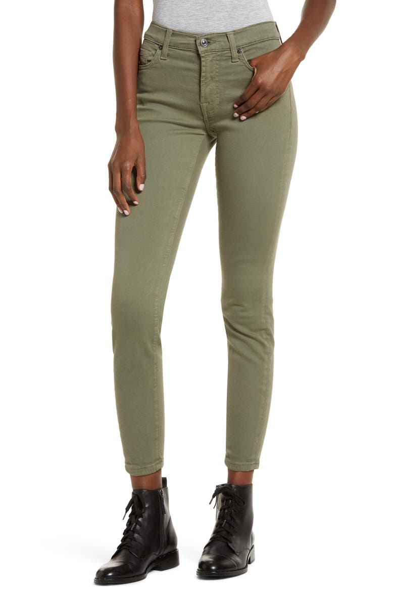 7 For All Mankind® Ankle Skinny Jeans, Main, color, AGAVE