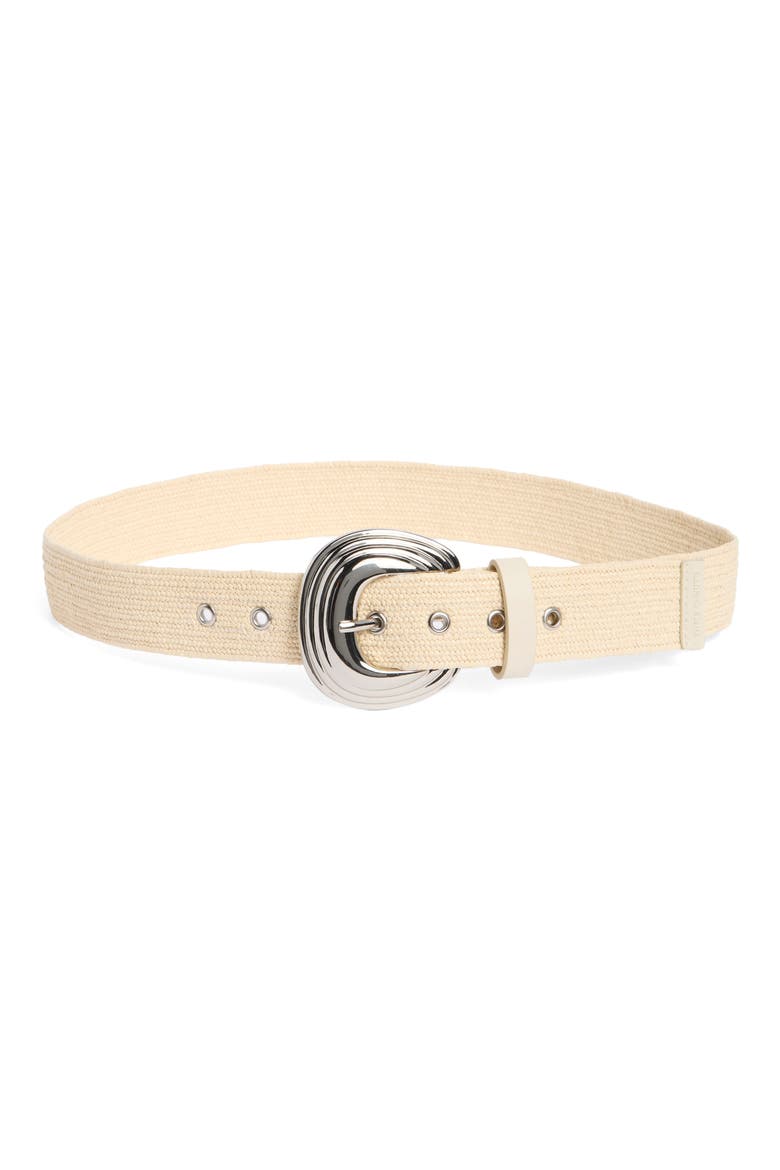 Stretchy Straw Layered Buckle Belt, Main, color, LIGHT NATURAL