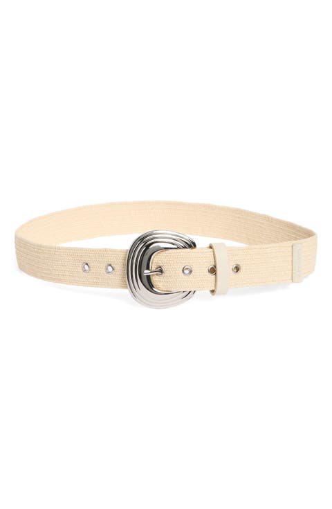 Stretchy Straw Layered Buckle Belt