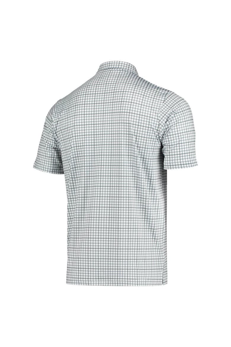 Men's Antigua Gray/Black Las Vegas Raiders Deliver Button-Down Polo, Alternate, color, White