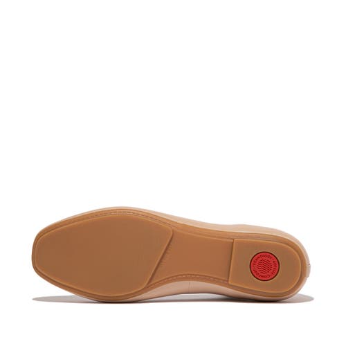 Fitflop Women Delicato Bow Soft Leather Ballet Flat In Classic Beige In Brown