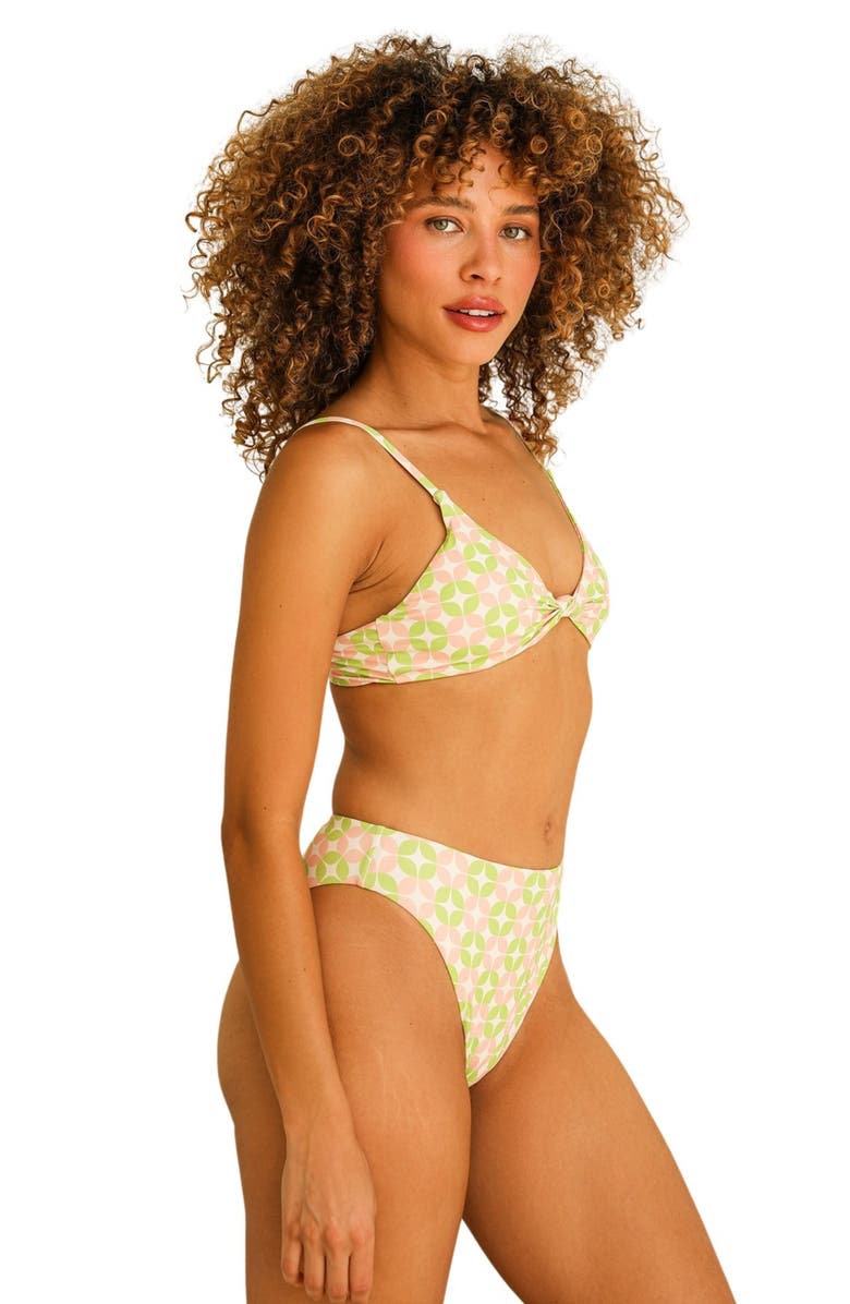 Dippin Daisys Zen Knotted Triangle Bikini Top, Alternate, color, Retro Pop