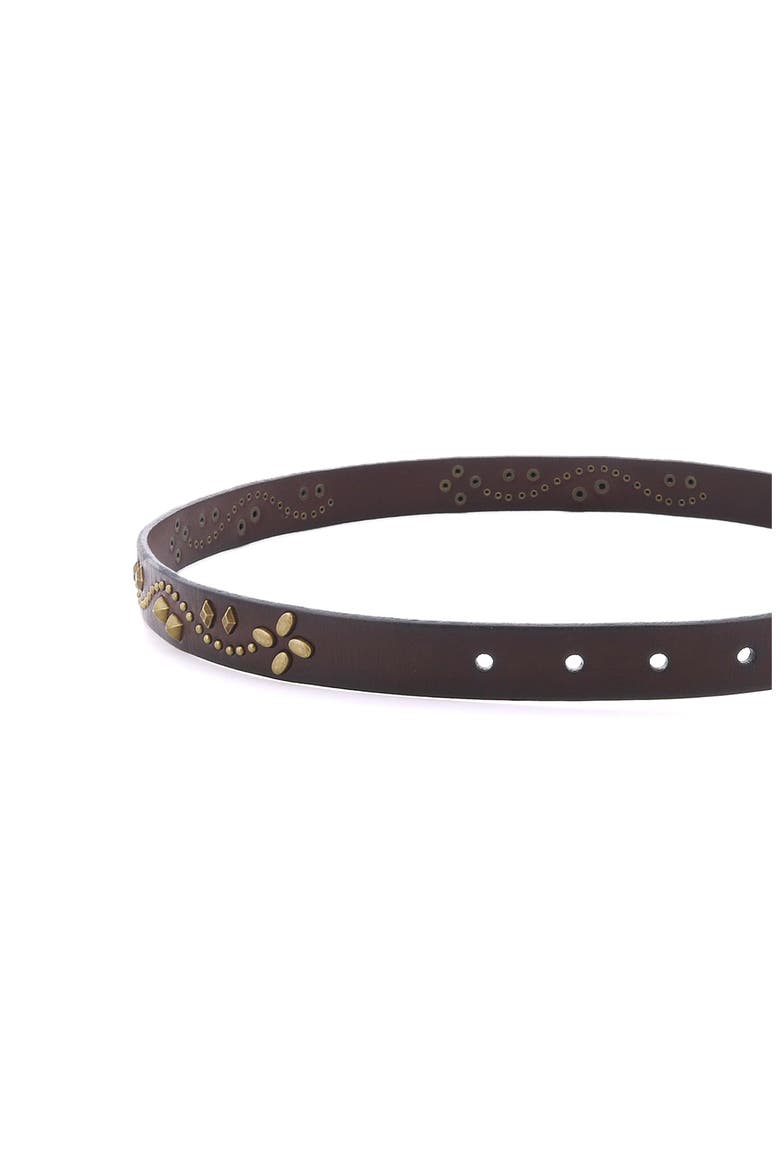 Tackson Studded Belt, Alternate, color, Brown