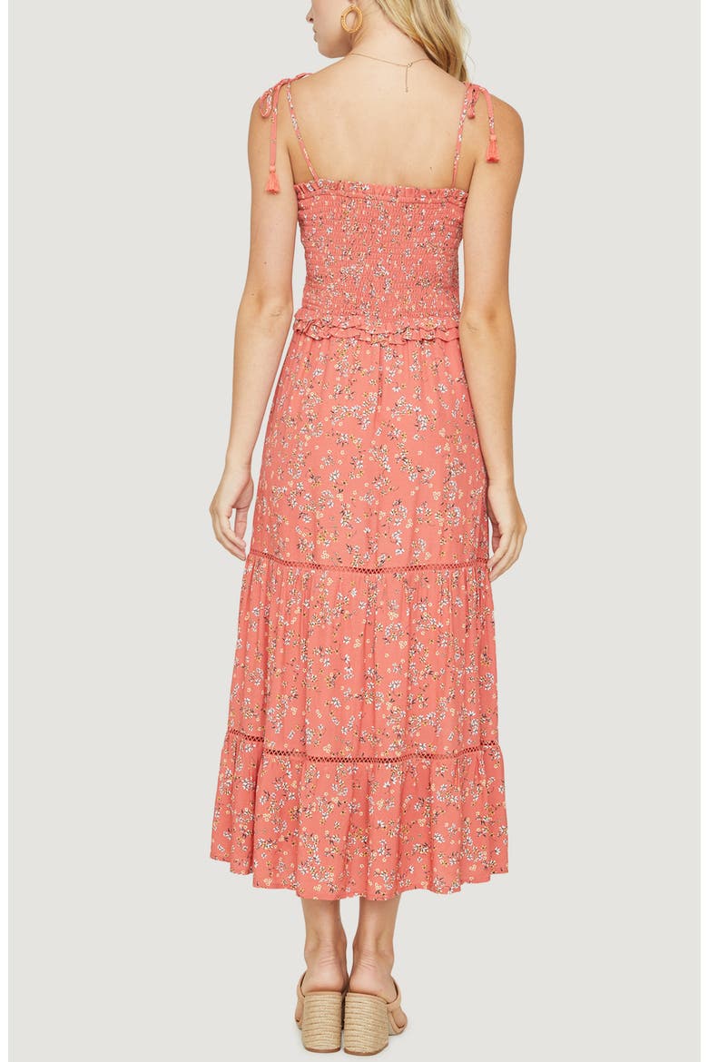 Everyday Adventures Tie Shoulder Maxi Dress, Alternate, color, RED ORANGE COR