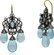Fred Leighton Aquamarine & Diamond Drop Earrings