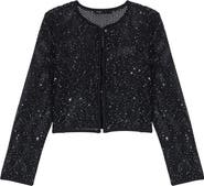 maje Rhinestone knit cardigan