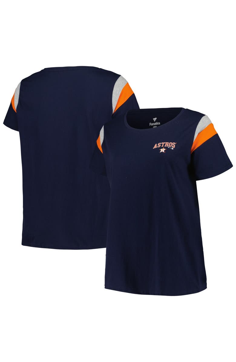 PROFILE Women's Profile Navy Houston Astros Plus Size Scoop Neck T-Shirt, Alternate, color,