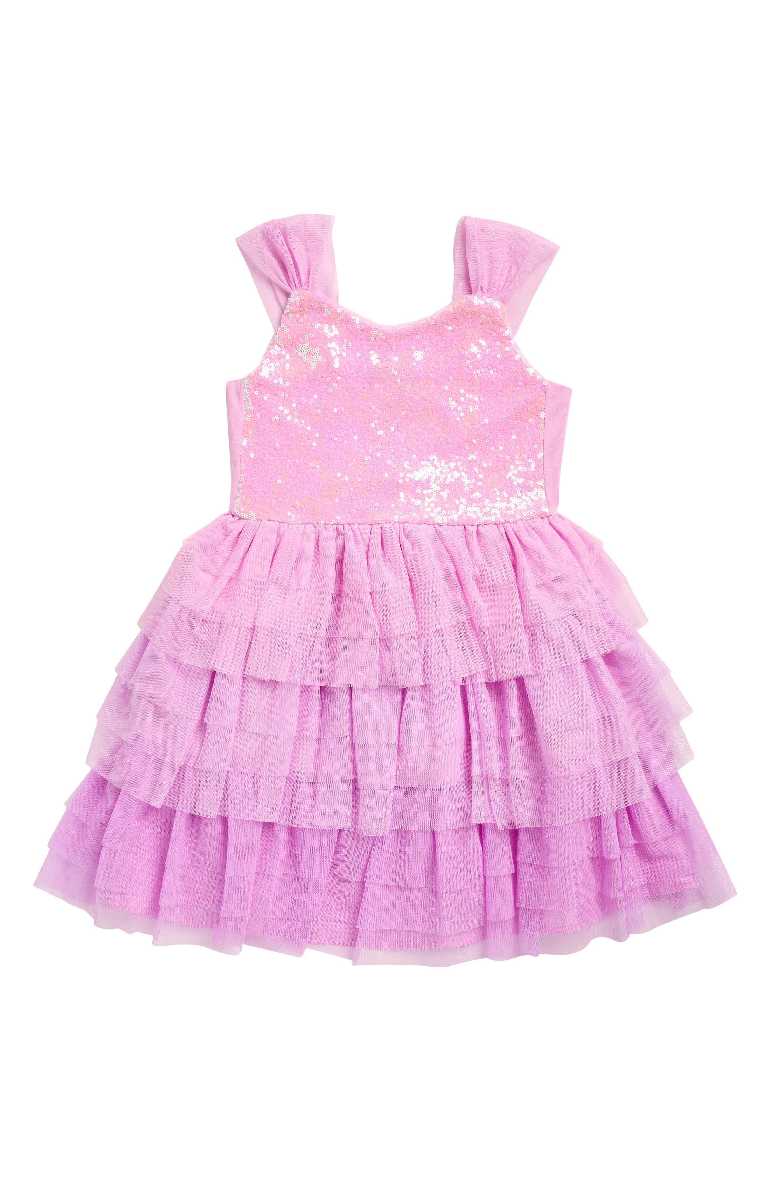 Zunie Kids' Sequin Bodice Ruffle Party Dress