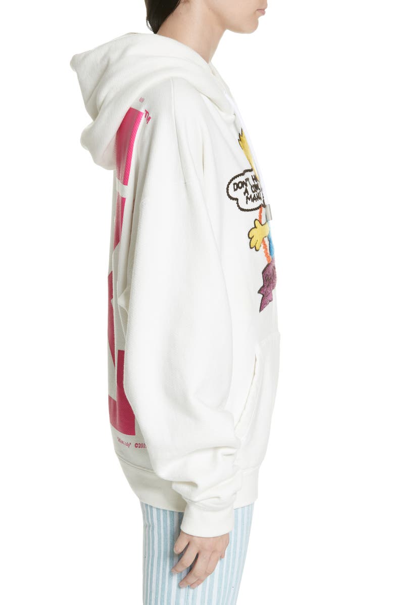Off-White Bart Oversize Hoodie, Alternate, color,