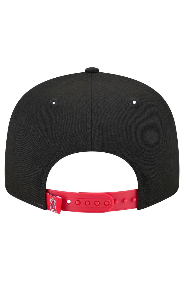 New Era Men's New Era Black Los Angeles Angels Splatter 9FIFTY Snapback Hat, Alternate, color, 