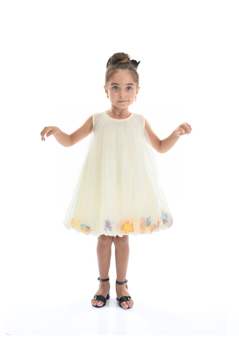 Floral Layered Sleeveless Dress, Main, color, Ivory