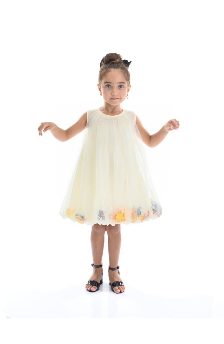 Mimi Tutu Floral Layered Sleeveless Dress, Main, color, Ivory
