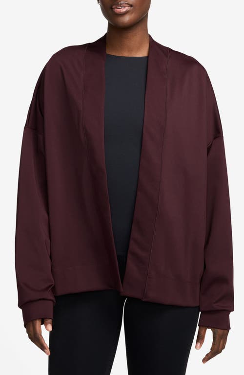 Nike Zenvy Dri-fit Oversize Cardigan In Brown