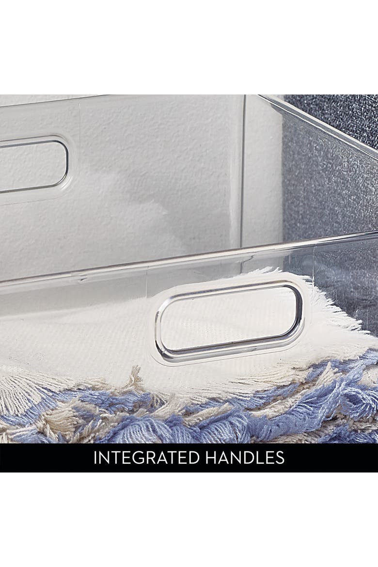 Linus Large Cube Storage Bin with Handles, Set of 2, Clear, Alternate, color, Clear