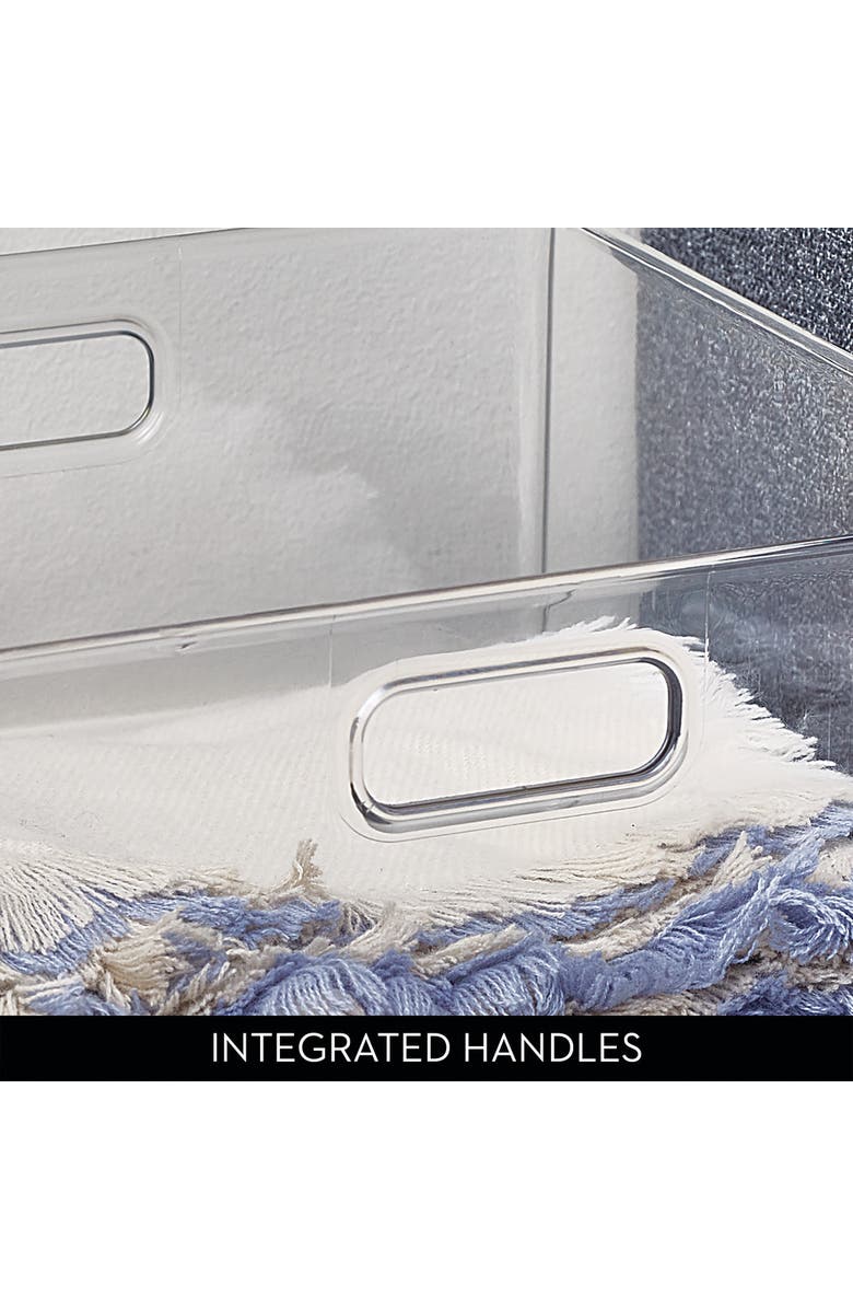 iDesign Linus Large Cube Storage Bin with Handles, Set of 2, Clear, Alternate, color, Clear