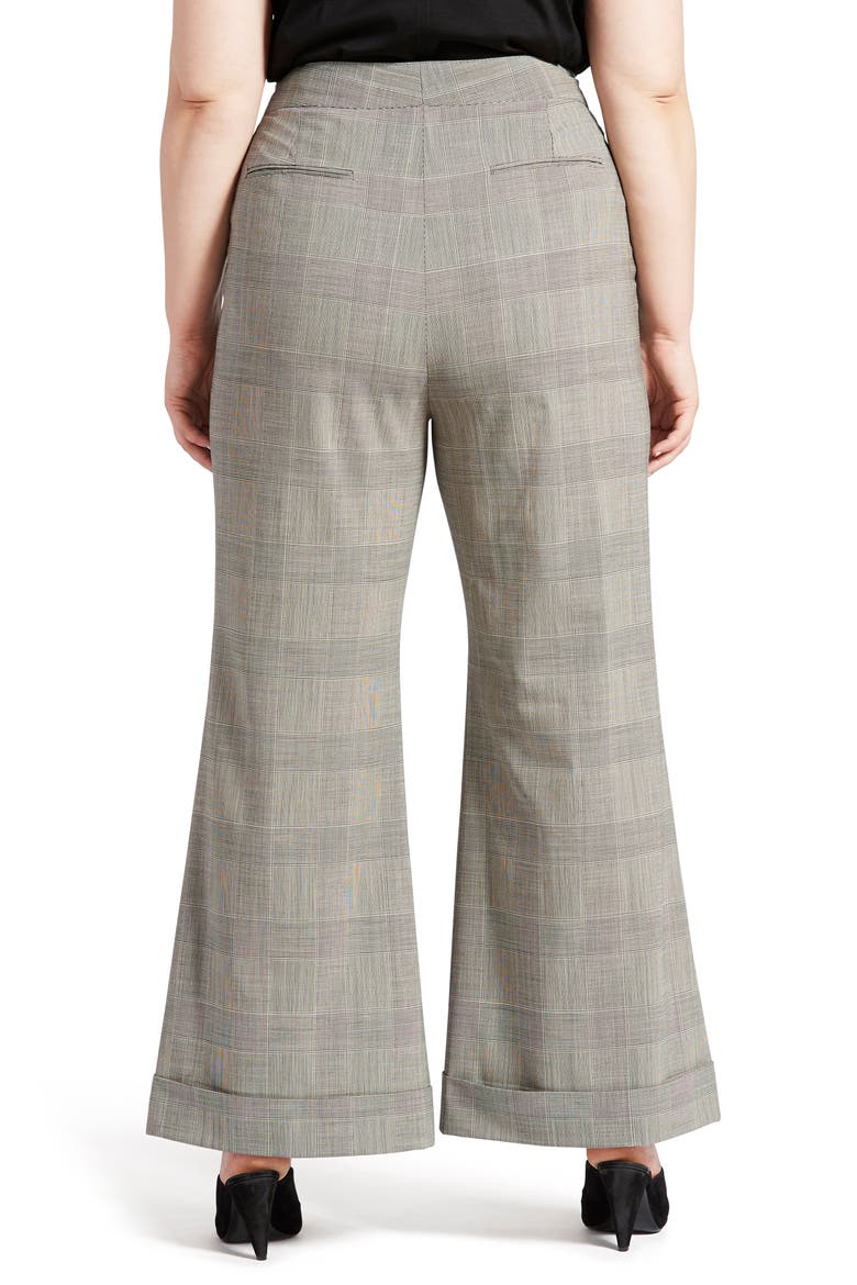 Wool Blend Wide Leg Pants, Alternate, color, BLACK MULTI