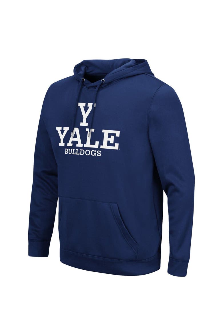 Men's Colosseum Navy Yale Bulldogs Lantern Pullover Hoodie, Alternate, color, Navy