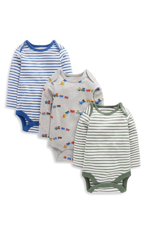 Kids' 3-Pack Long Sleeve Bodysuits