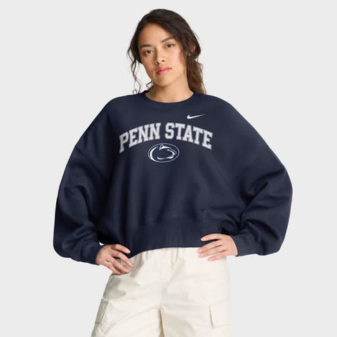 Women's Nike Navy Penn State Nittany Lions Oversized Phoenix Arch Pullover Sweatshirt