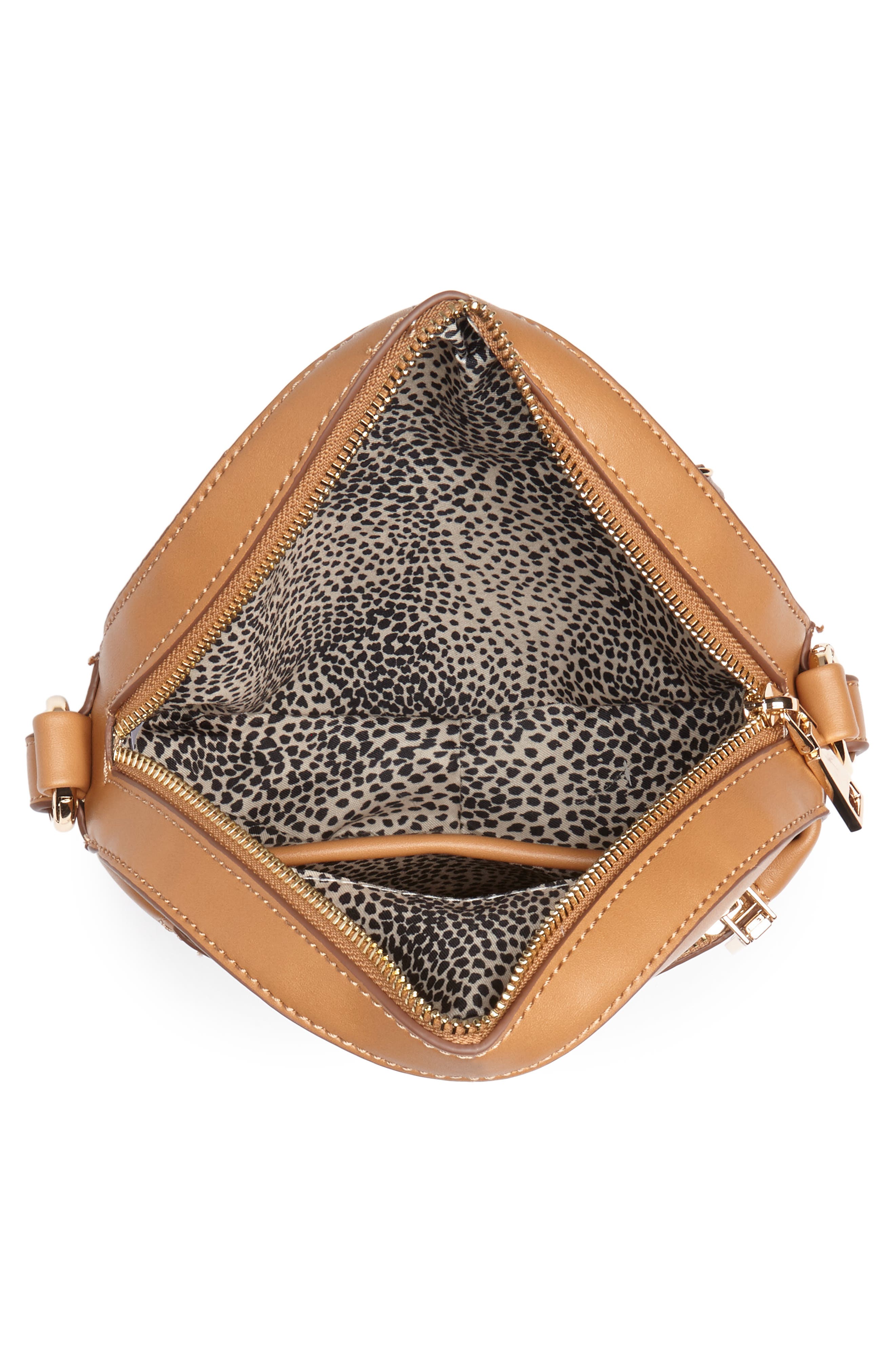 Faux Leather Canteen Crossbody Bag, Alternate, color, CAMEL