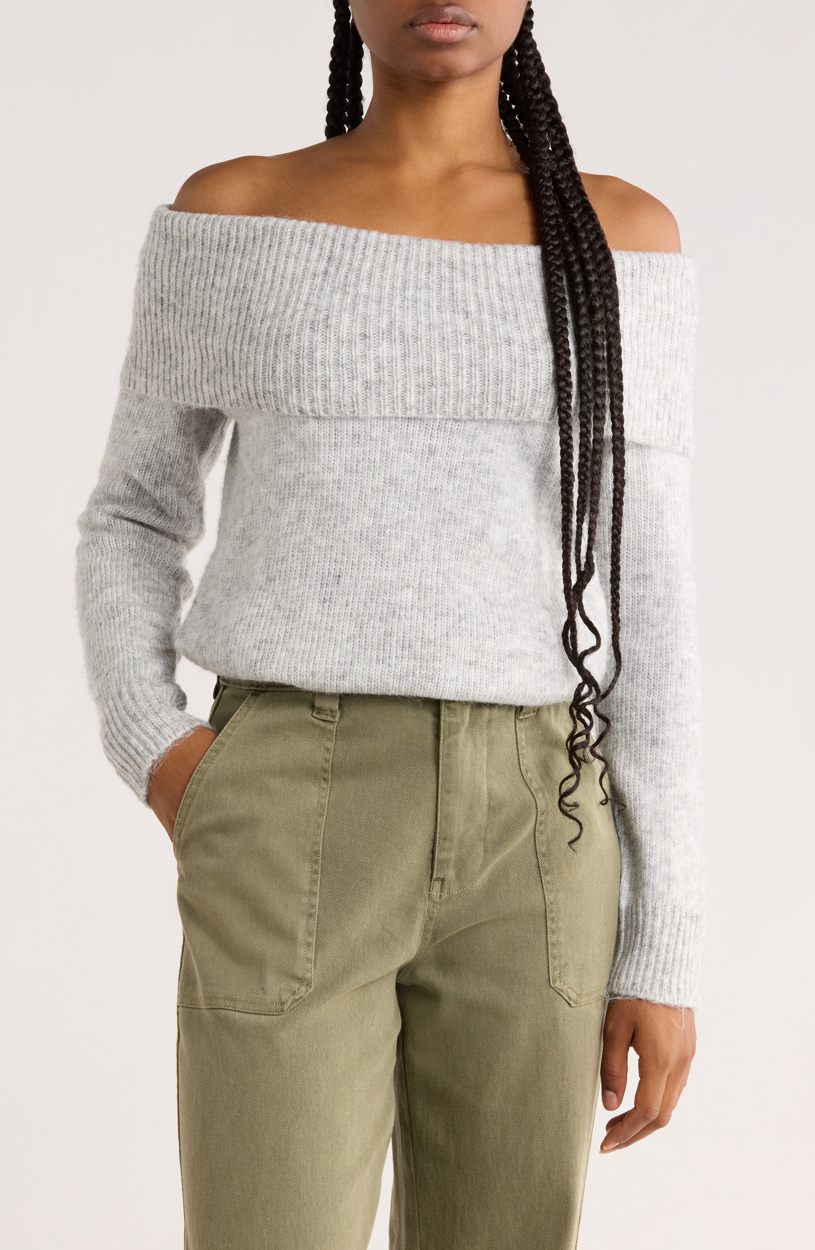 INTERNATIONAL DESIGNER Marylyn Off the Shoulder Sweater