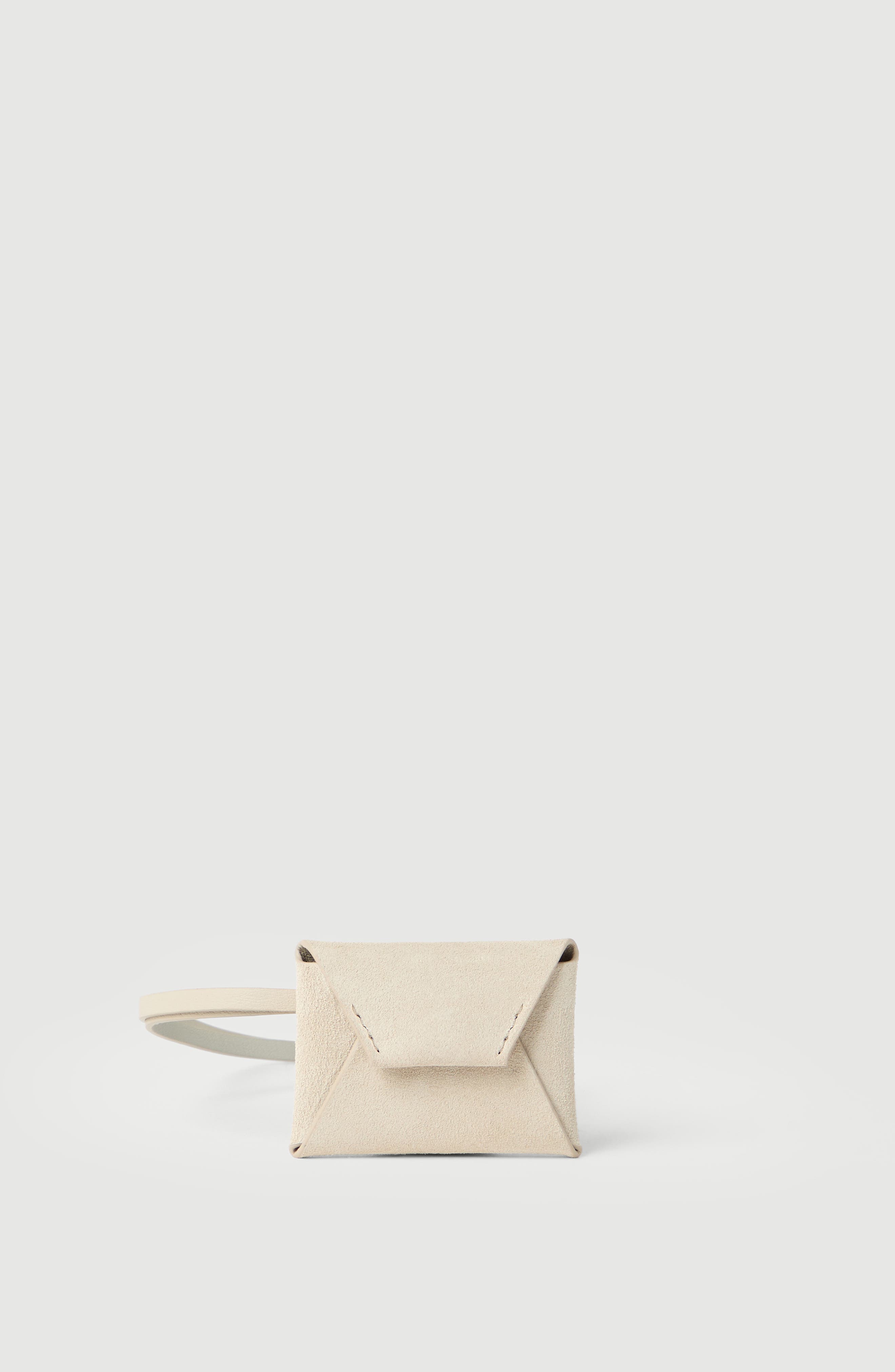 Brunello Cucinelli Suede bag charm, Alternate, color, Ivory