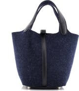 Pre-Owned Hermes Picotin Lock Bag Felt with Leather PM
