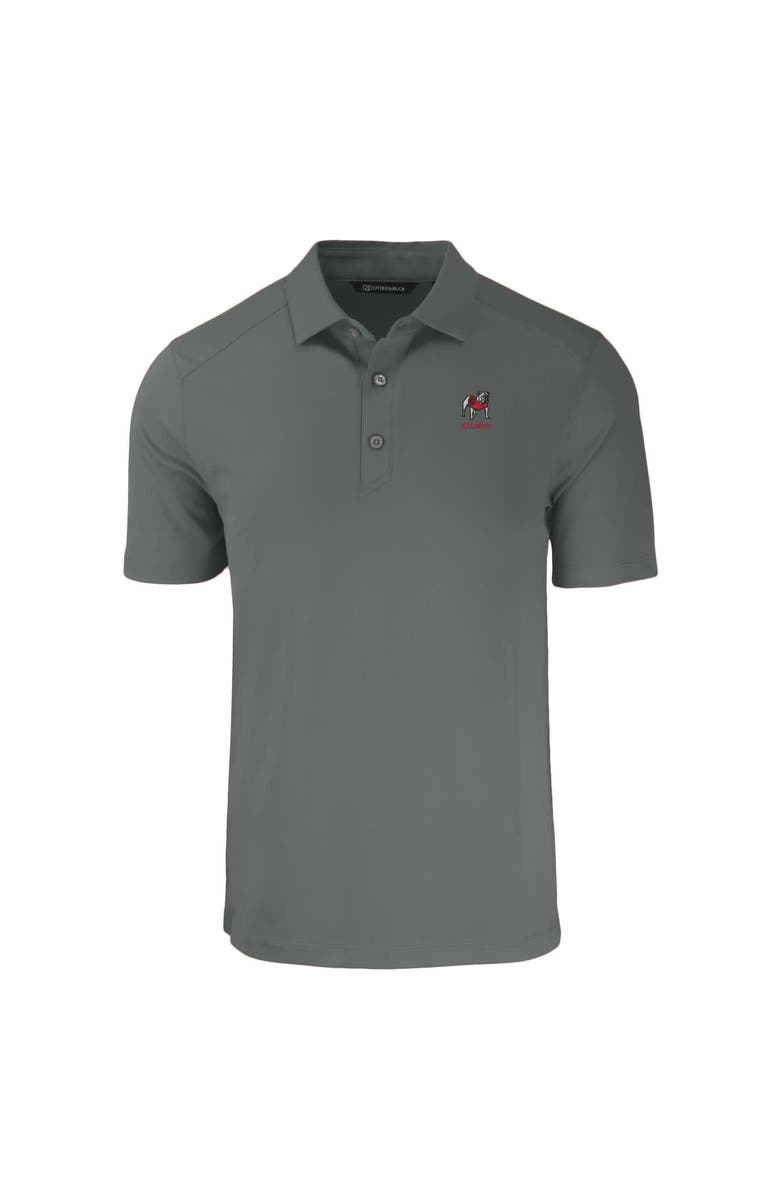Cutter & Buck Men's Cutter & Buck Charcoal Georgia Bulldogs Alumni Logo Forge Eco Stretch Recycled Polo, Alternate, color, 