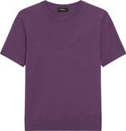 Theory Regal Short Sleeve Wool Sweater