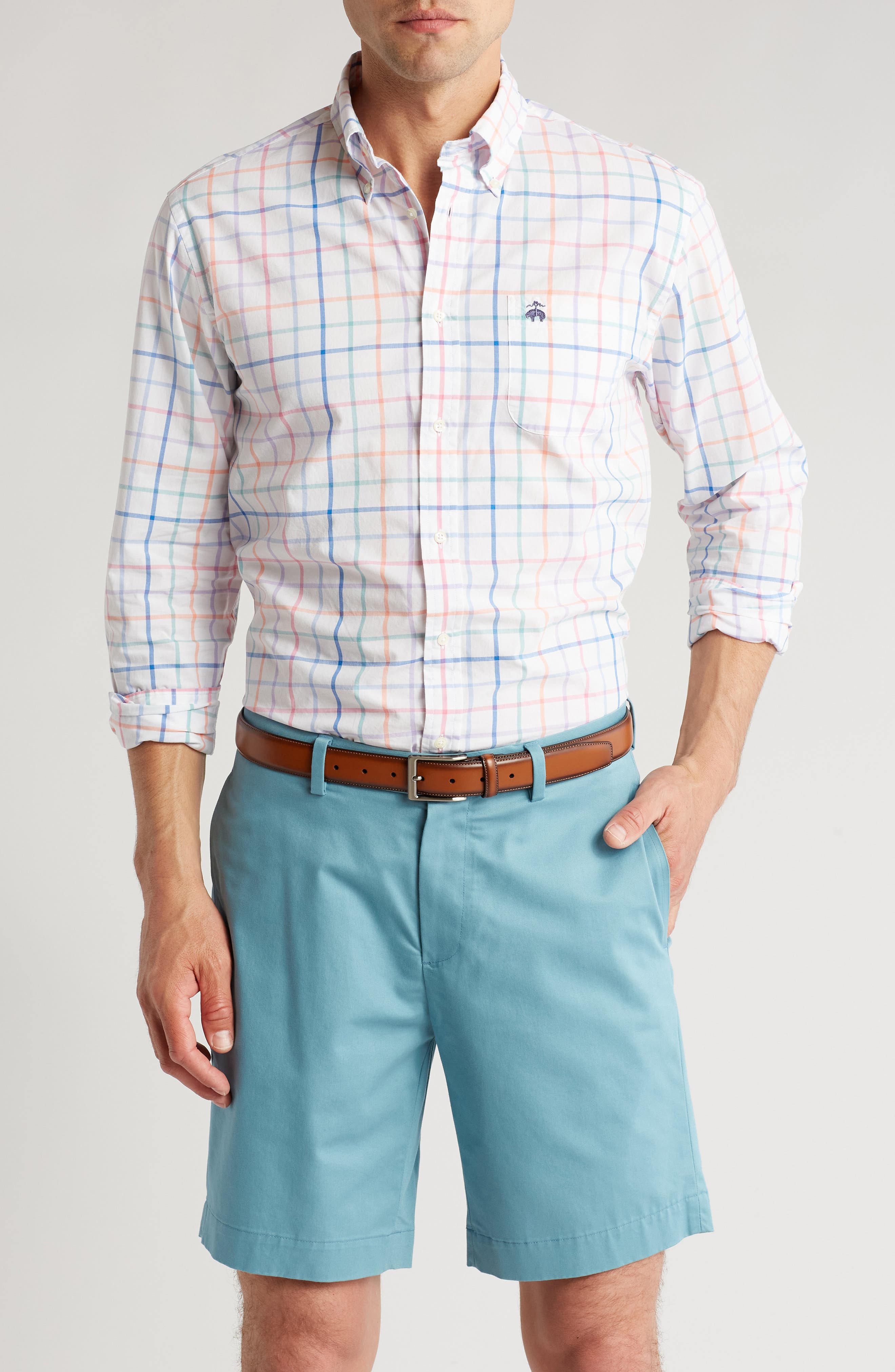 Brooks Brothers Regular Fit Spring Check Dress Shirt (Men) | Nordstromrack