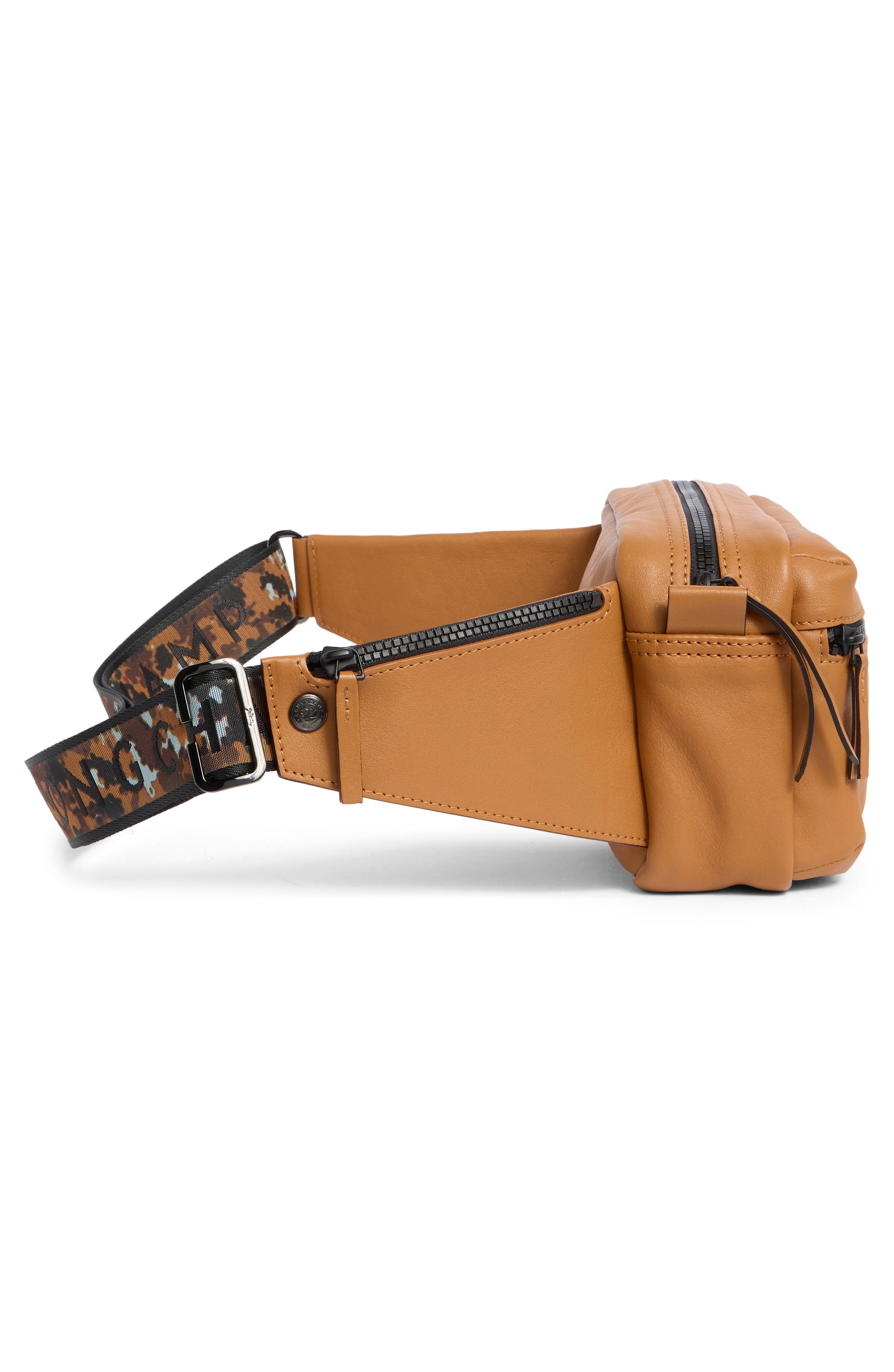 Longchamp LC3D Signature Leather Belt Bag, Alternate, color, Natural