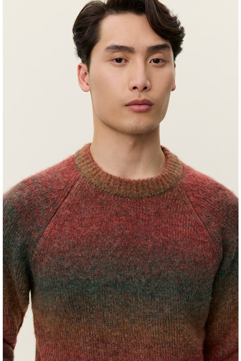 Brad Gradient Knit Sweater, Alternate, color, DARK CLAY ORANGE