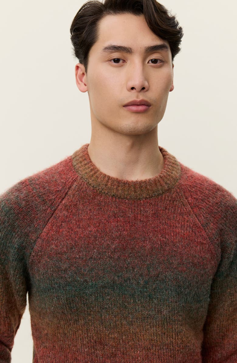 Les Deux Brad Gradient Knit Sweater, Alternate, color, Dark Clay Orange