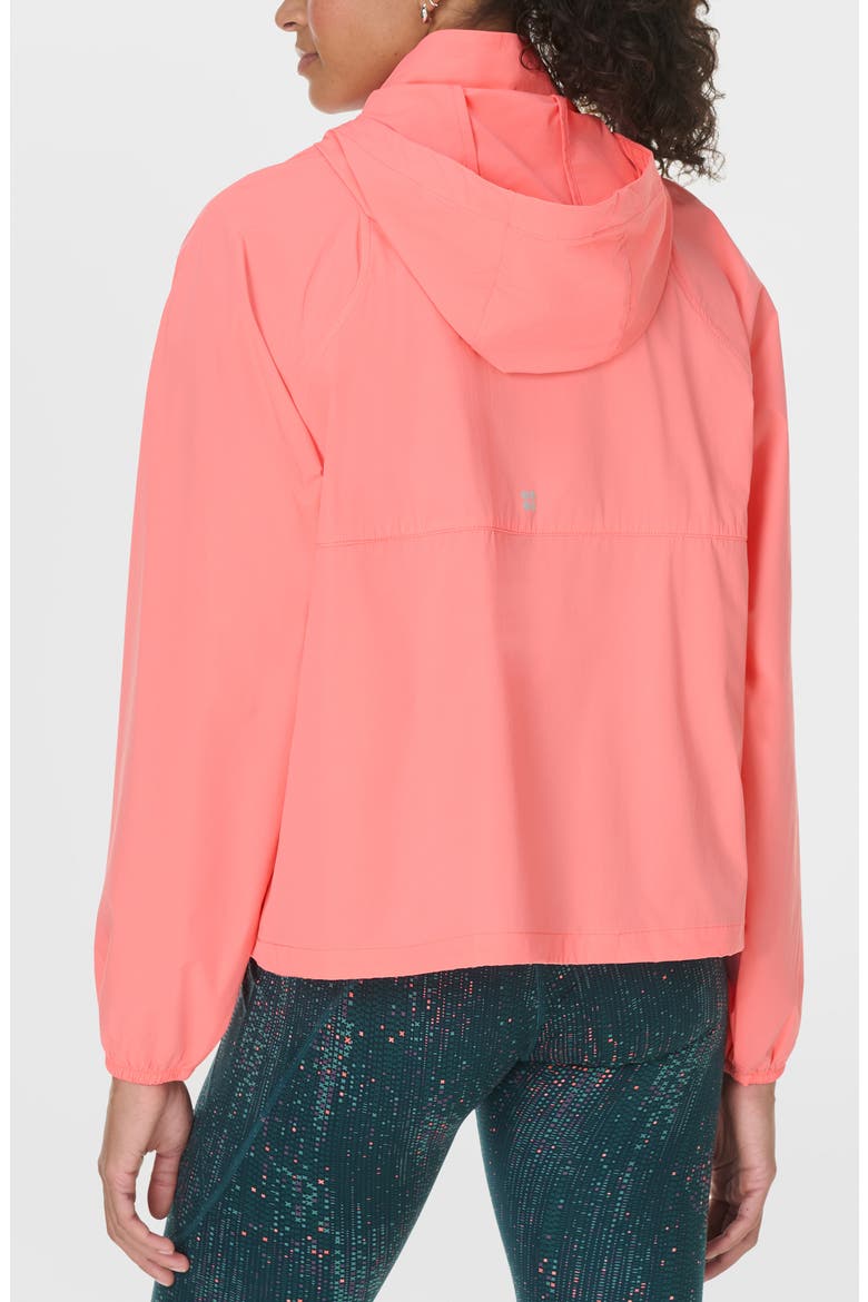 Ultimate Packaway Pullover Running Jacket, Alternate, color, MELON PINK