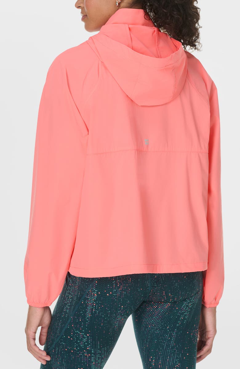 Sweaty Betty Ultimate Packaway Pullover Running Jacket, Alternate, color, Melon Pink