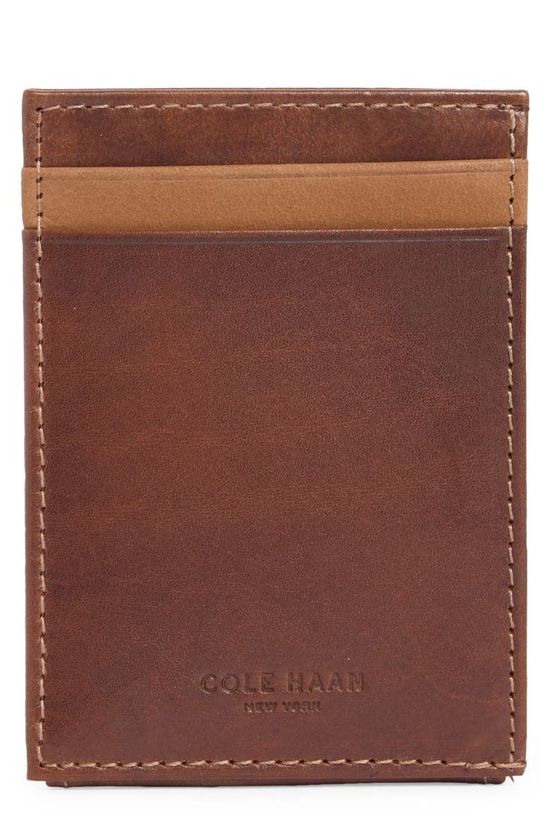 Charles Leather Card Case, Main, color, TAN