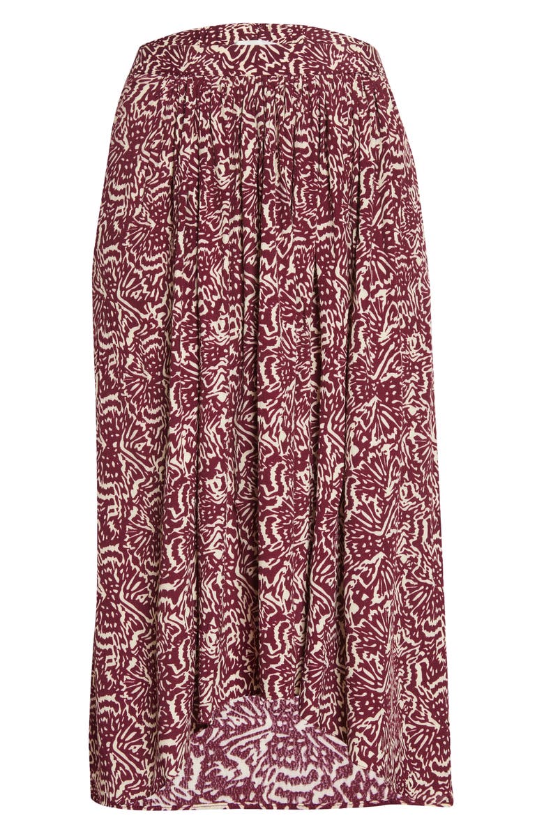 ba&sh Lenny Print Skirt, Alternate, color, Raisin