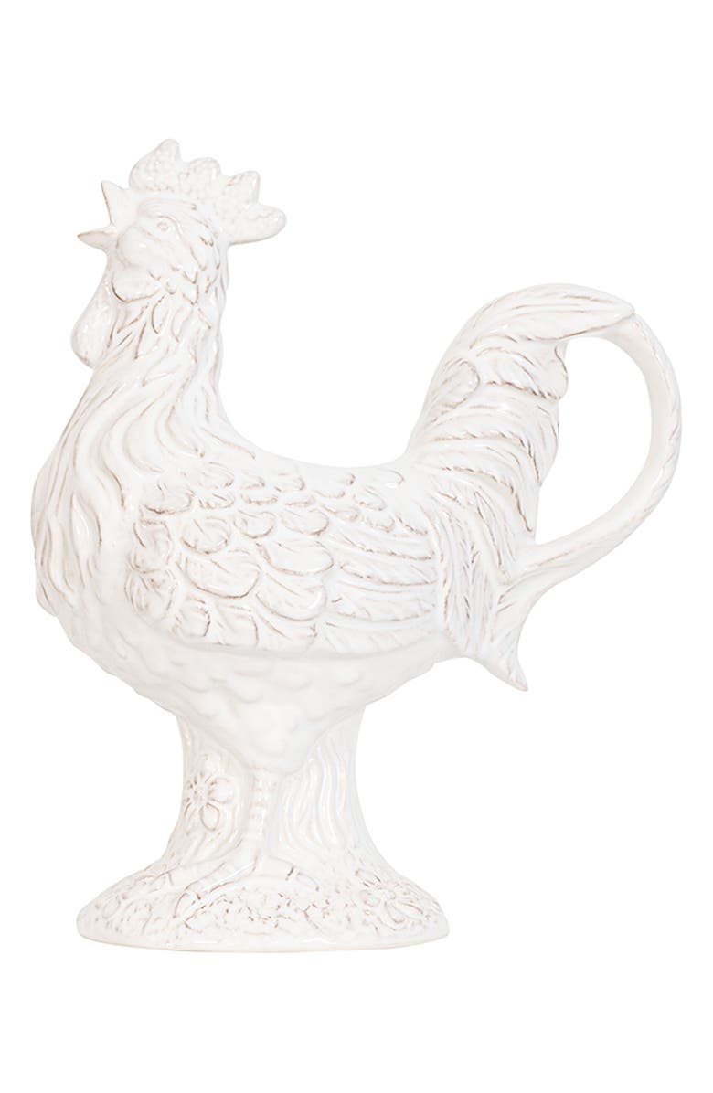 Juliska Clever Creatures Ceramic Rooster, Alternate, color, Whitewash