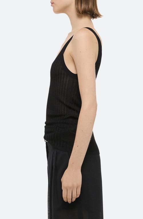 Helmut Lang Pointelle Tank In Black - 001