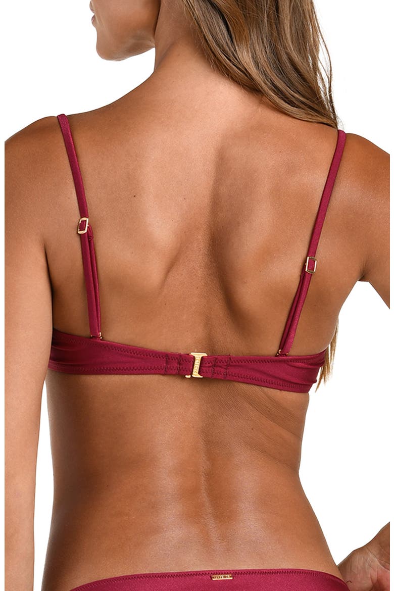 Alexandria Solid Underwire Bikini Top, Alternate, color, BLACK CHERRY