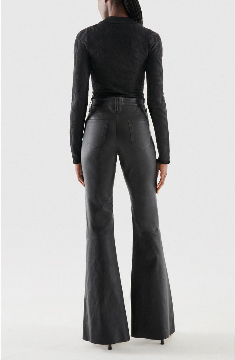 AS by DF Robbie Stretch Leather Flares, Alternate, color, Black