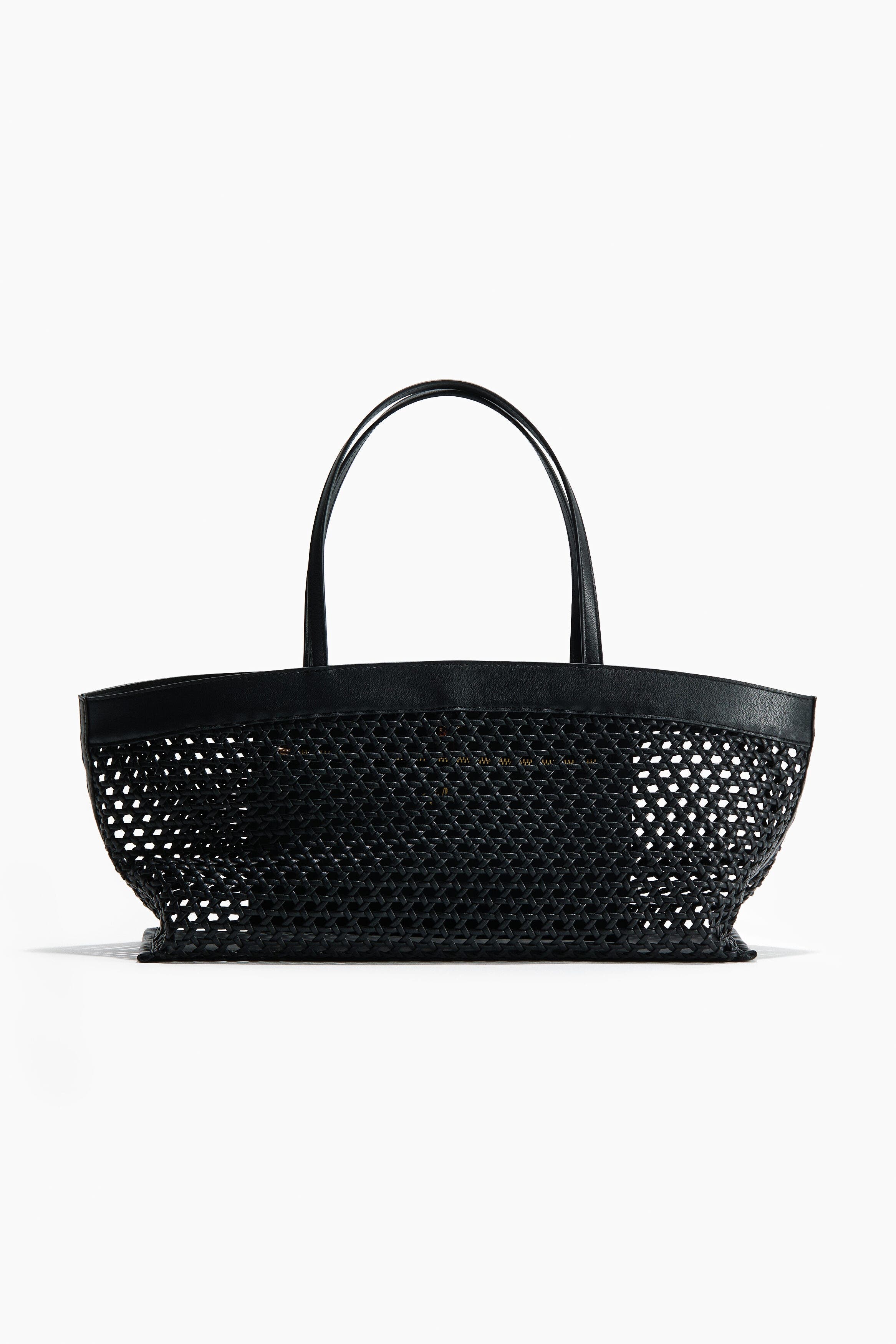 Lattice-weave Shopper, Alternate, color, Black