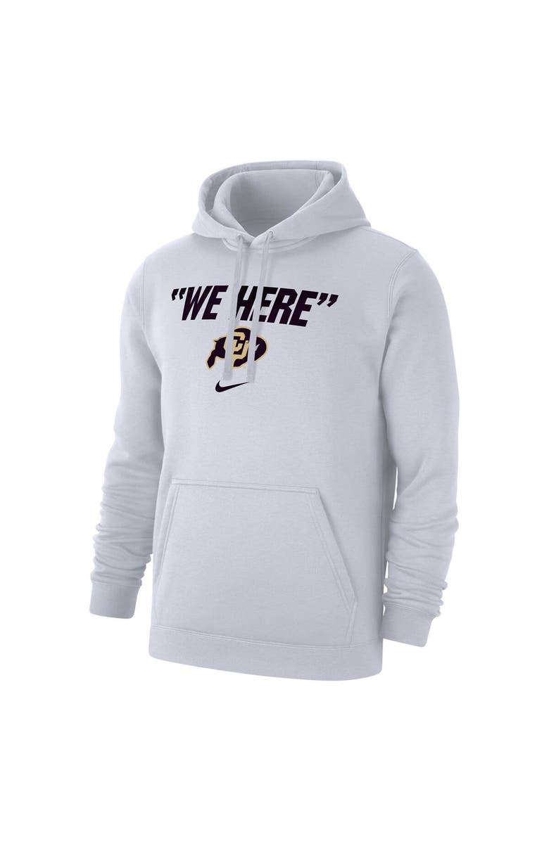 Nike Men's Nike White Colorado Buffaloes We Here Club Fleece Pullover Hoodie, Alternate, color, 